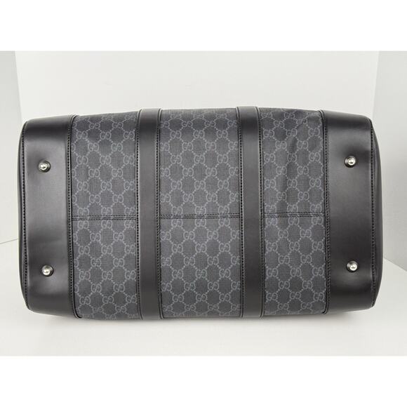 Gucci Large Savoy Duffle Bag GG Supreme Monogram Grey/Black Calfskin Trim - Picture 4 of 16